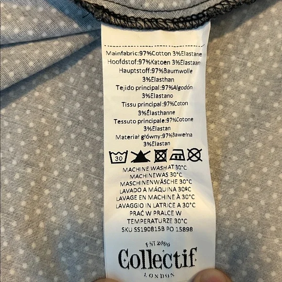 Collectif Small Dot Caterina Swing Dress Sz 12 EUC - Picture 7 of 9